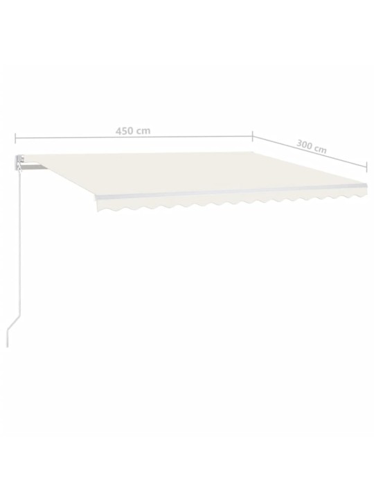Automatická zatahovací markýza se sloupky 4,5 x 3 m krémová