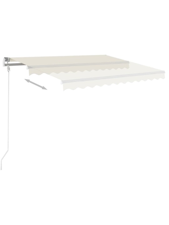 Automatická zatahovací markýza se sloupky 4,5 x 3 m krémová