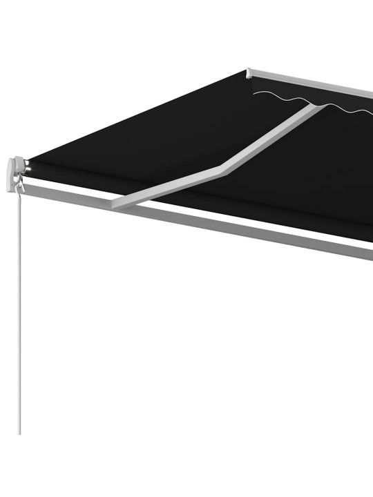 Automatická zatahovací markýza se sloupky 5 x 3 m antracitová