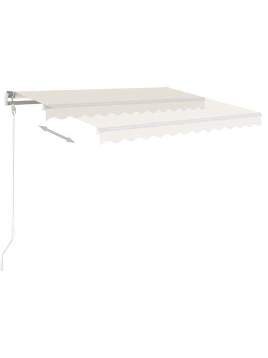 Automatická zatahovací markýza se sloupky 4,5 x 3,5 m krémová