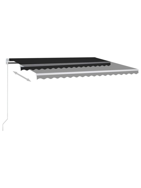 Automatická zatahovací markýza se sloupky 4,5x3,5 m antracitová
