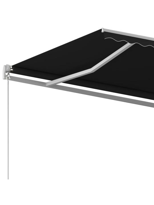 Automatická zatahovací markýza se sloupky 5 x 3,5 m antracitová