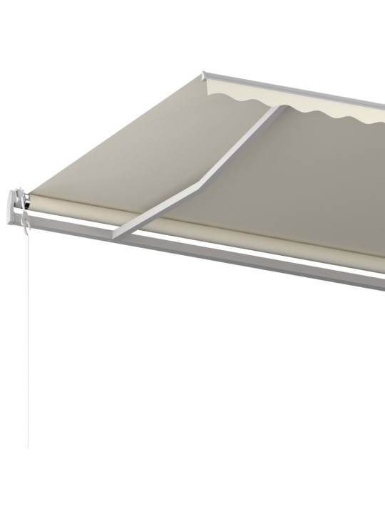 Ručně zatahovací markýza se sloupky 6 x 3,5 m krémová