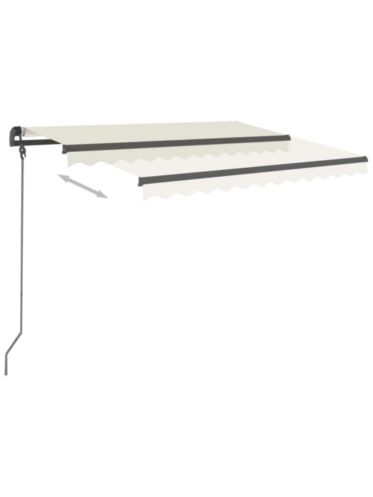 Automatická zatahovací markýza se sloupky 3 x 2,5 m krémová