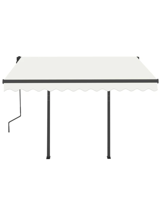 Automatická zatahovací markýza se sloupky 3 x 2,5 m krémová