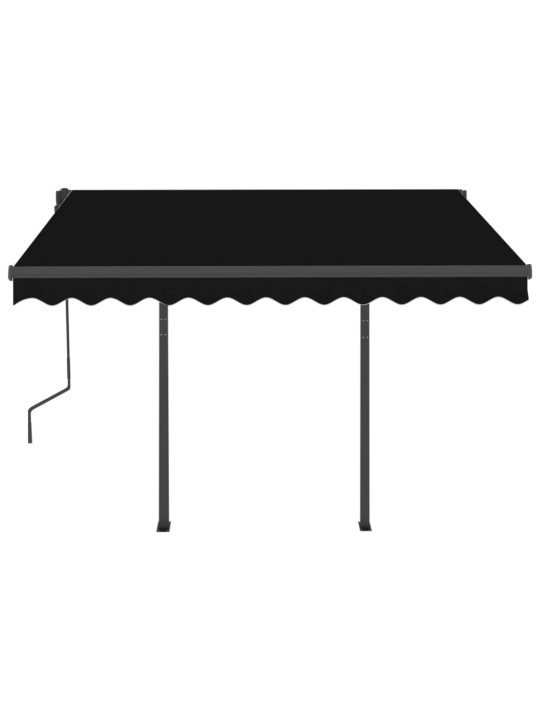 Automatická zatahovací markýza se sloupky 3 x 2,5 m antracitová