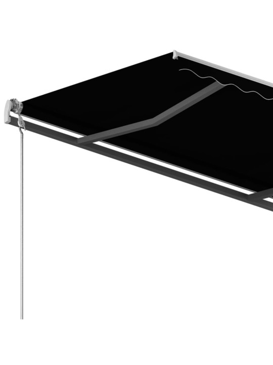 Automatická zatahovací markýza se sloupky 3 x 2,5 m antracitová