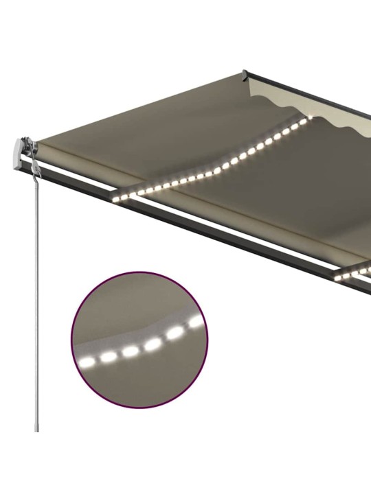 Automatická markýza led a senzor větru 3 x 2,5 m krémová