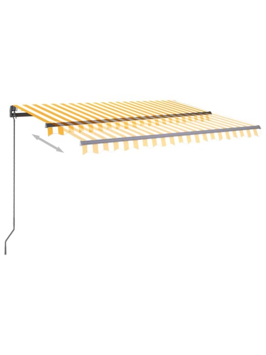 Automatická markýza led a senzor větru 3 x 2,5 m žlutobílá