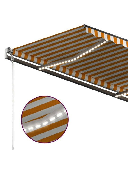 Automatická markýza led a senzor větru 3 x 2,5 m žlutobílá