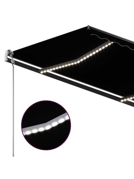Automatická markýza led a senzor větru 3 x 2,5 m antracitová