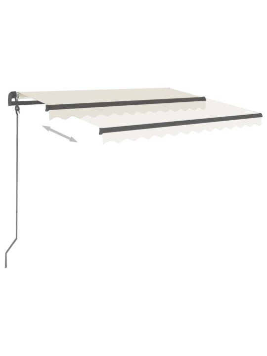 Automatická zatahovací markýza se sloupky 3,5 x 2,5 m krémová