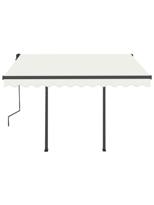 Automatická zatahovací markýza se sloupky 3,5 x 2,5 m krémová