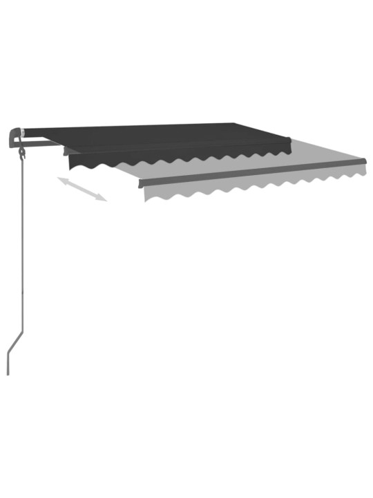 Automatická zatahovací markýza se sloupky 3,5x2,5 m antracitová