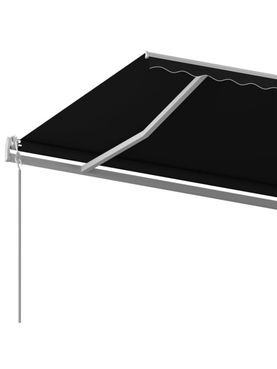Ručně zatahovací markýza se sloupky 6 x 3 m antracitová