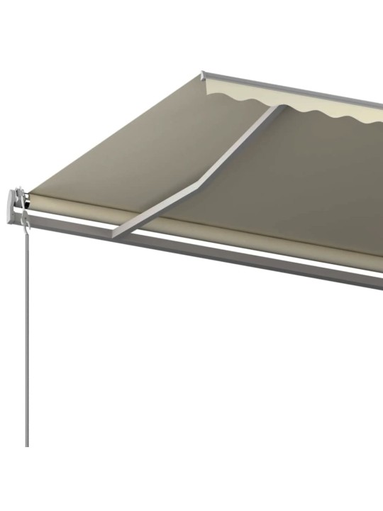 Automatická zatahovací markýza se sloupky 6 x 3 m krémová