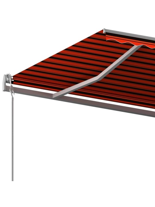 Automatická zatahovací markýza se sloupky 6 x 3 m oranžovohnědá