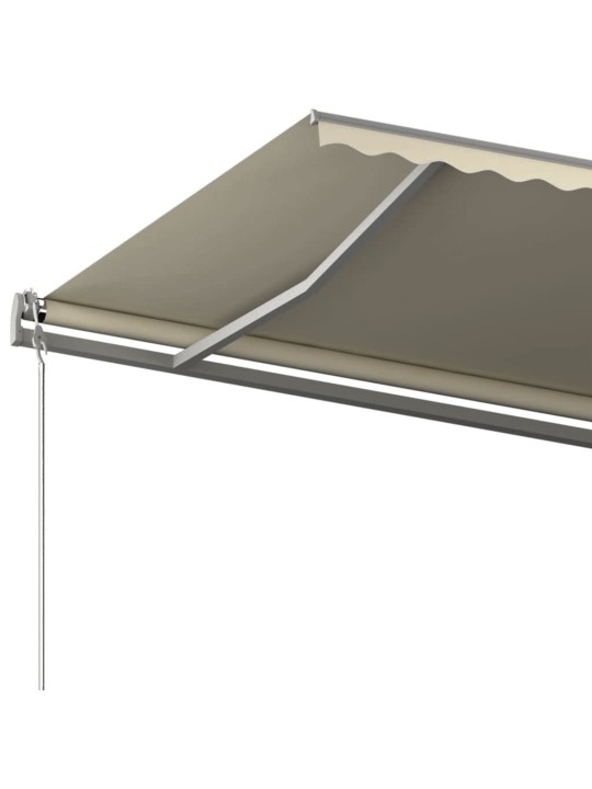 Ručně zatahovací markýza se sloupky 6 x 3,5 m krémová