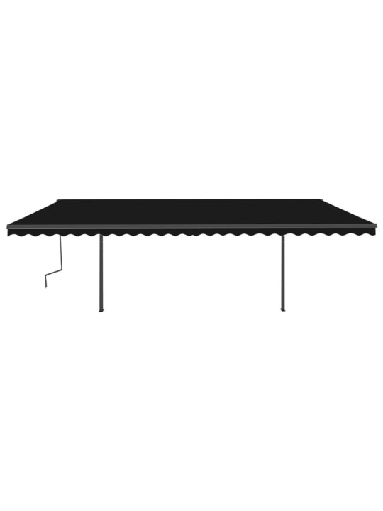 Automatická zatahovací markýza se sloupky 6 x 3,5 m antracitová