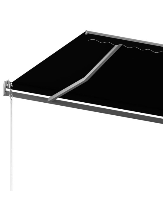 Automatická zatahovací markýza se sloupky 6 x 3,5 m antracitová