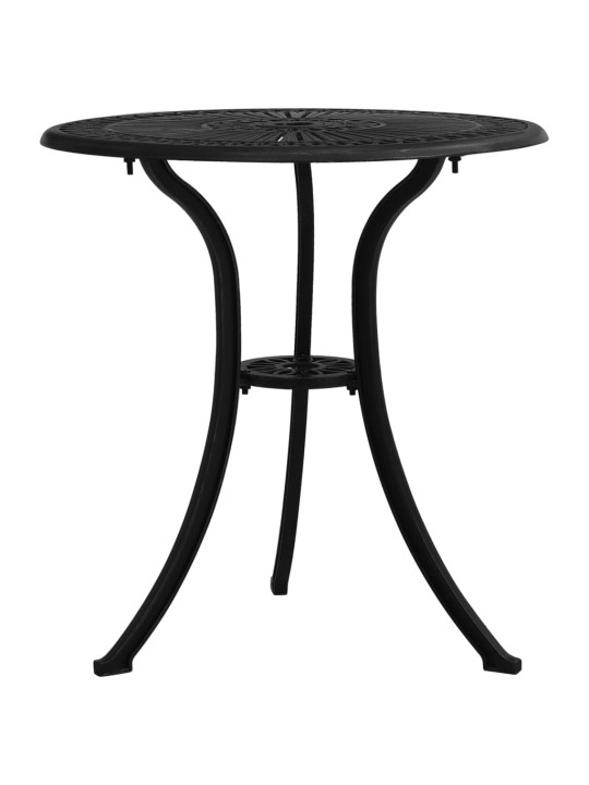 3dílný bistro set litý hliník černý