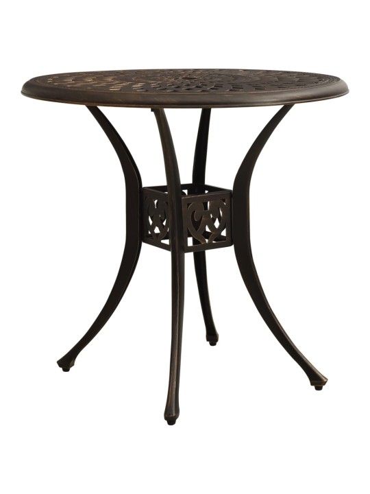 3dílný bistro set litý hliník bronzový