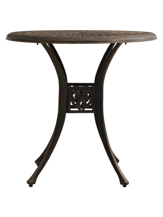 3dílný bistro set litý hliník bronzový