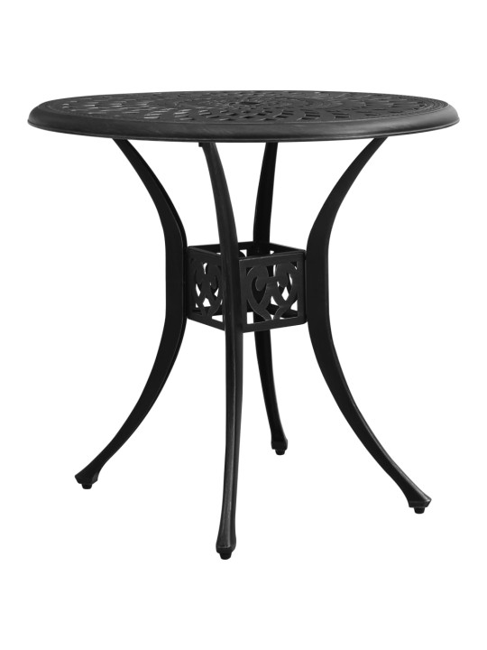 3dílný bistro set litý hliník černý