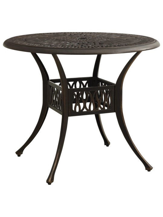 3dílný bistro set litý hliník bronzový