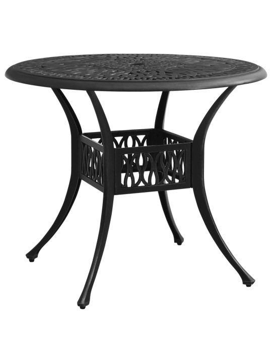 3dílný bistro set litý hliník černý