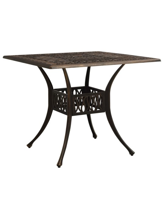 3dílný bistro set litý hliník bronzový