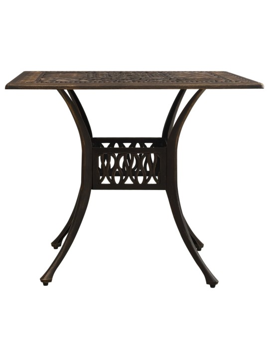 3dílný bistro set litý hliník bronzový