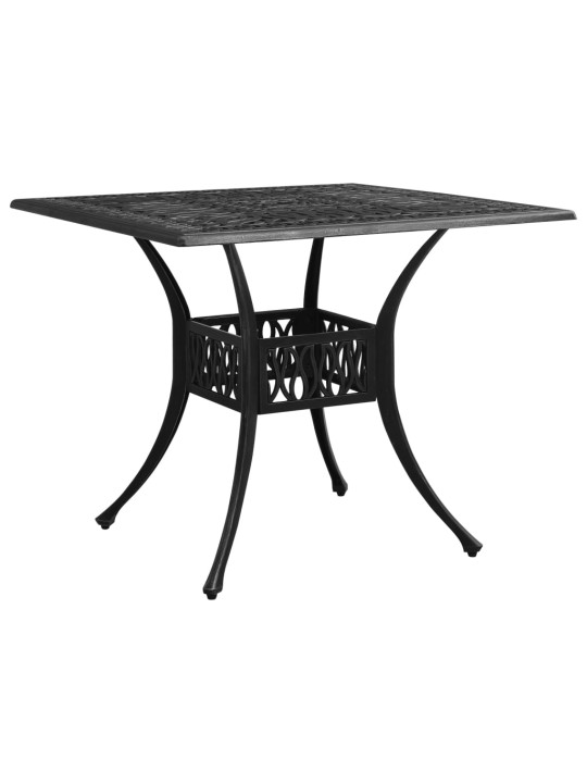 3dílný bistro set litý hliník černý
