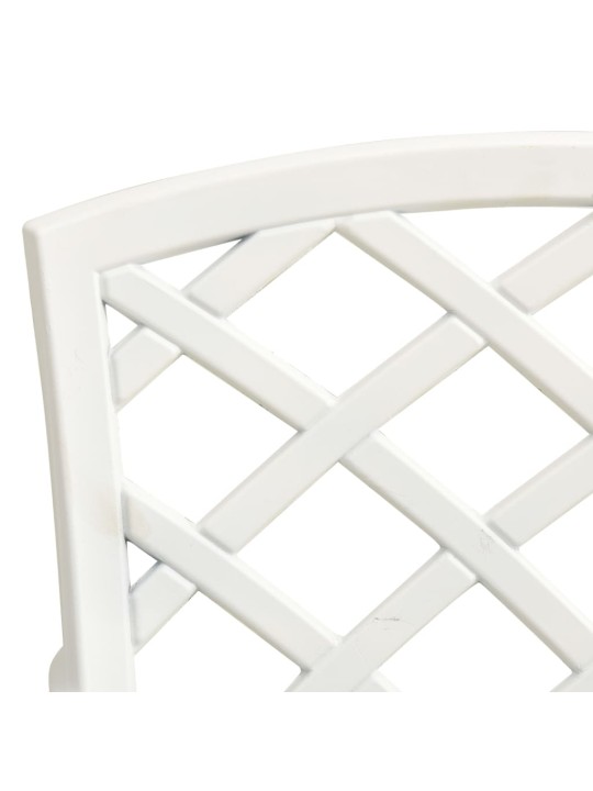 3dílný bistro set litý hliník bílý