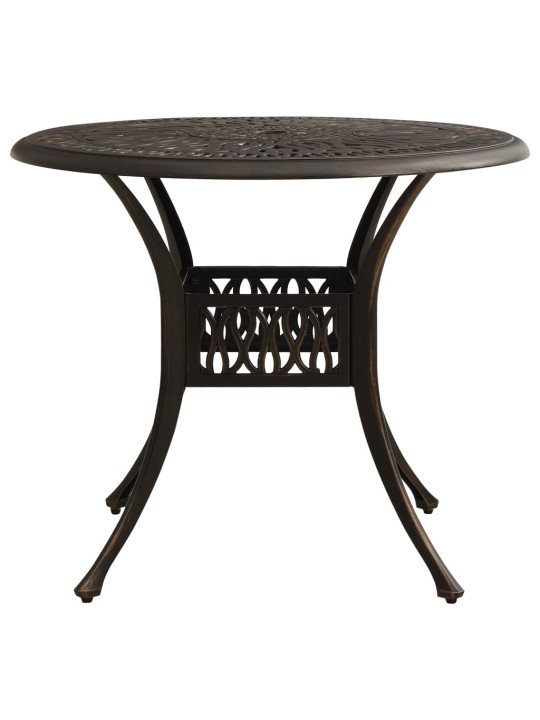 5dílný bistro set litý hliník bronzový