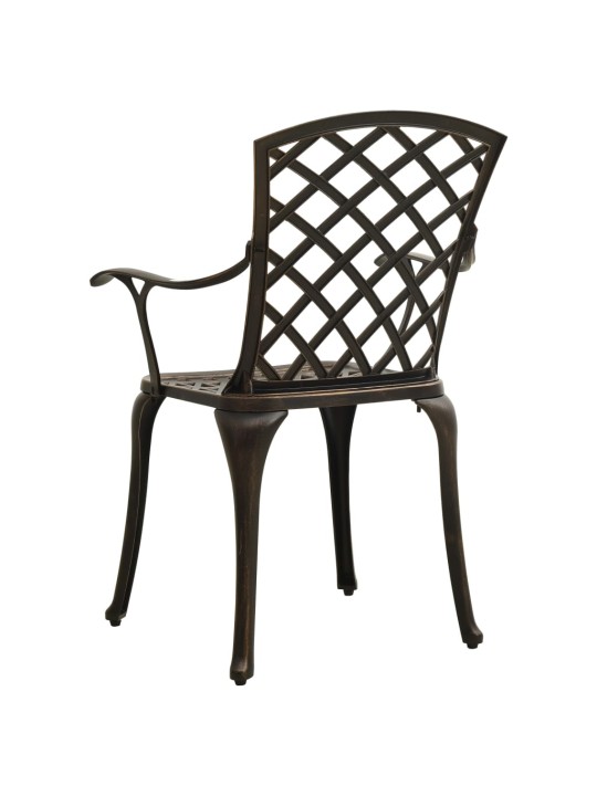 5dílný bistro set litý hliník bronzový