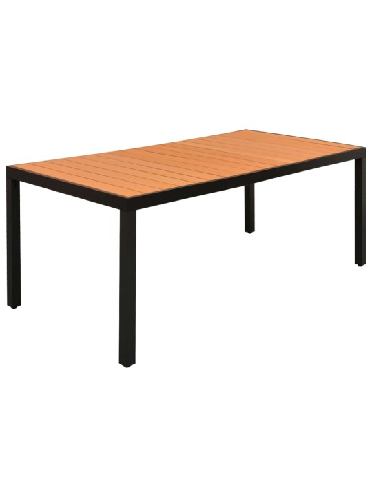 9dílný zahradní jídelní set hliník černý