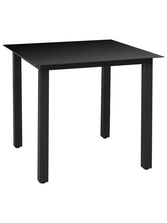 5dílný zahradní jídelní set hliník černý