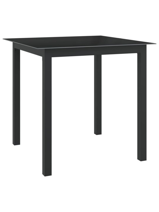 5dílný zahradní jídelní set hliník antracitový