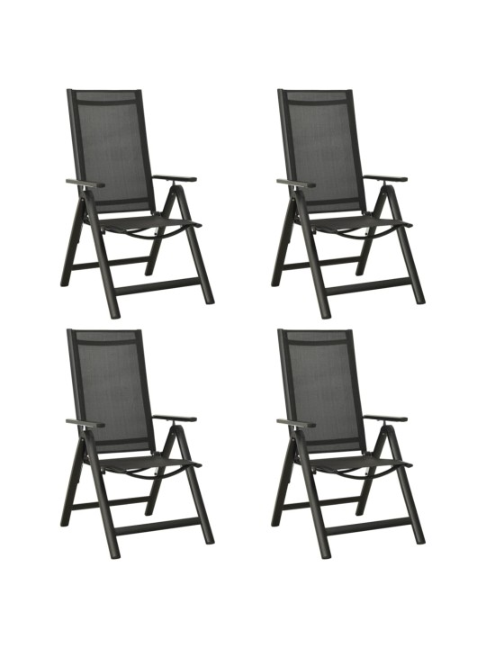 5dílný zahradní jídelní set hliník antracitový
