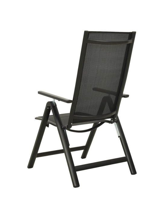 7dílný zahradní jídelní set hliník antracitový