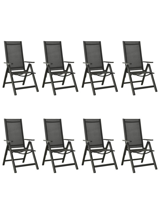 9dílný zahradní jídelní set hliník antracitový