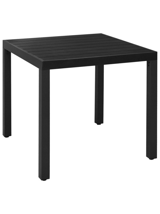 5dílný zahradní jídelní set hliník černý