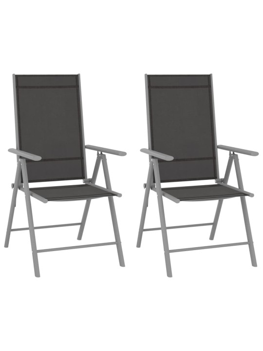 3dílný balkonový set hliník a textilen stříbrný