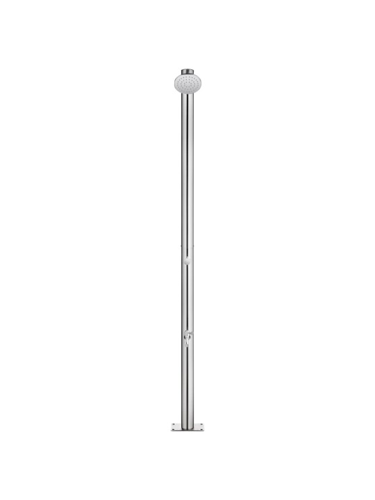 Zahradní sprcha s hnědou základnou 220 cm nerezová ocel