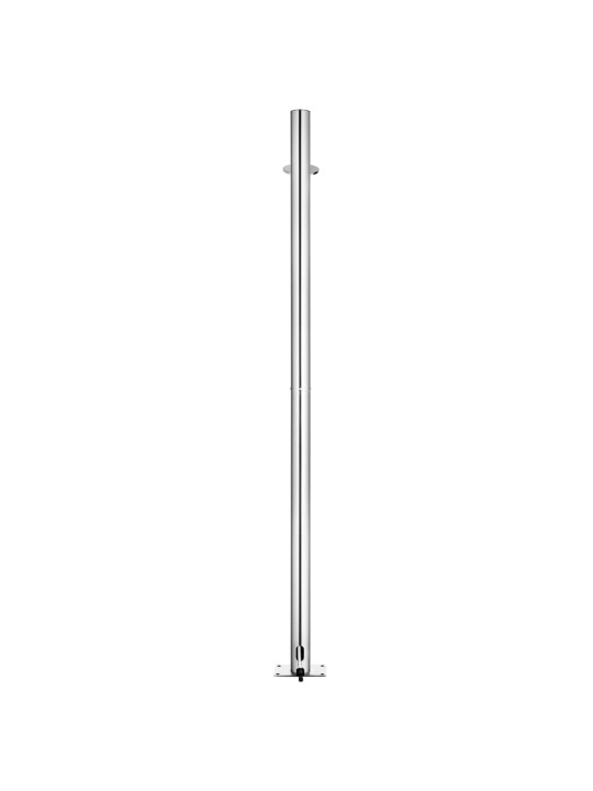 Zahradní sprcha s hnědou základnou 220 cm nerezová ocel