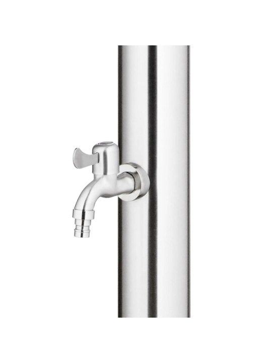 Zahradní sprcha s hnědou základnou 220 cm nerezová ocel