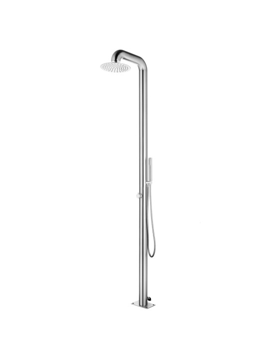 Zahradní sprcha s hnědou základnou 230 cm nerezová ocel