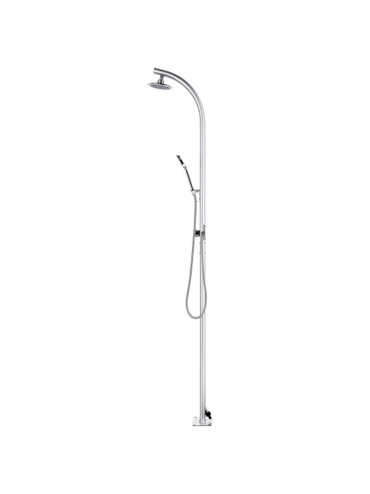 Zahradní sprcha s šedou základnou 220 cm hliník
