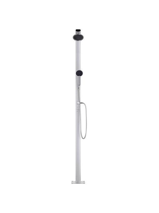 Zahradní sprcha s šedou základnou 220 cm hliník